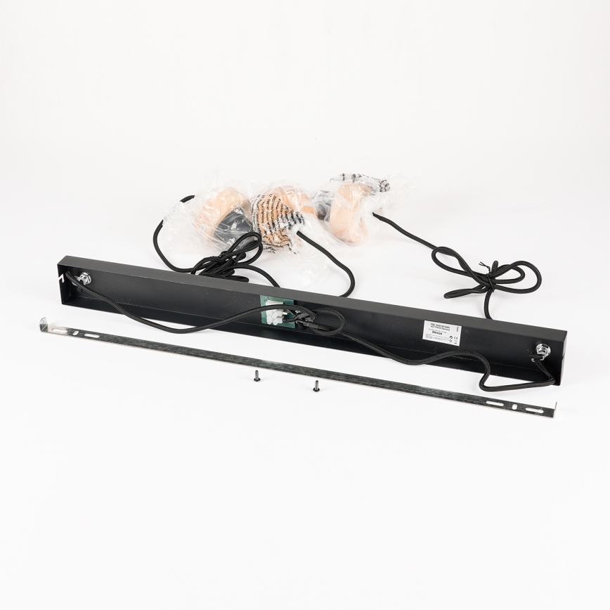 Brilagi - Suspension sur câble BASKLITE 3xE27/15W/230V bois/noir