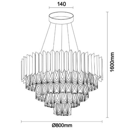 Brilagi - Suspension sur câble CARLOS 11xE14/40W/230V Ø 80 cm