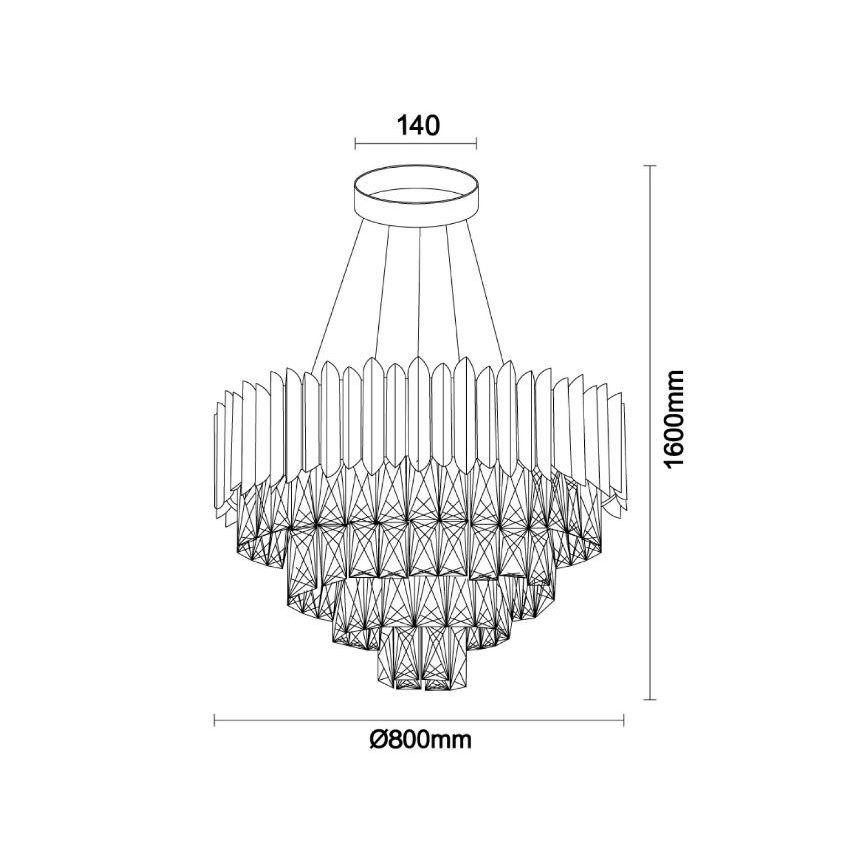 Brilagi - Suspension sur câble CARLOS 11xE14/40W/230V Ø 80 cm