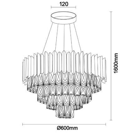 Brilagi - Suspension sur câble CARLOS 9xE14/40W/230V Ø 60 cm