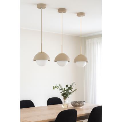 Brilagi - Suspension sur câble COSMO 1xE27/60W/230V, Ø 18 cm, beige/doré