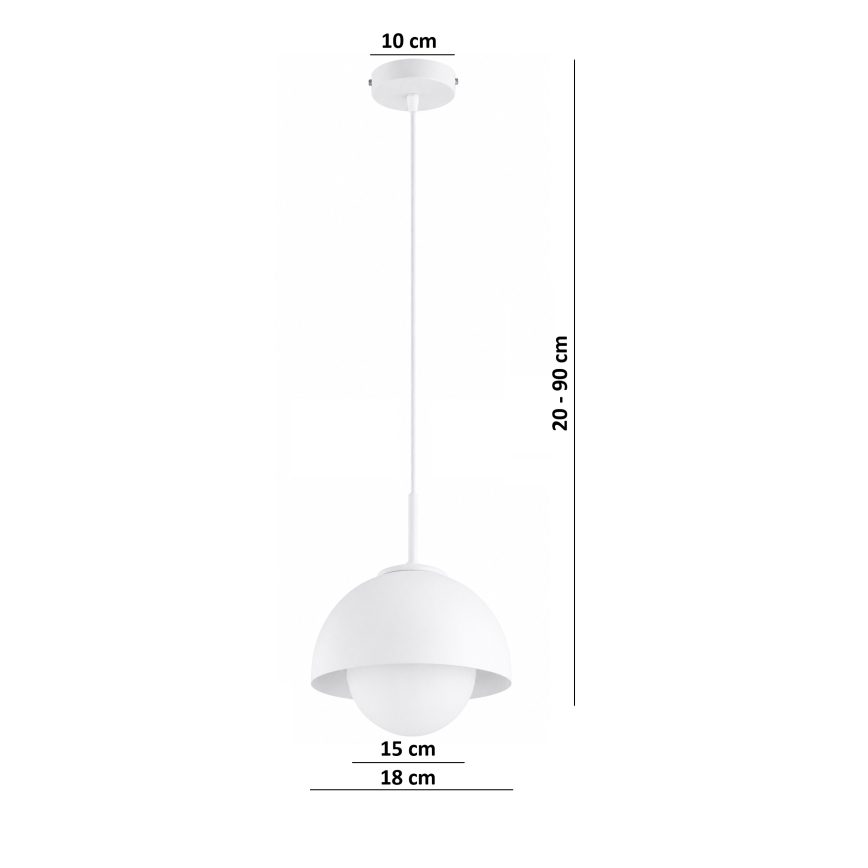 BRILAGI - Suspension sur câble COSMO 1xE27/60W/230V Ø 18 cm blanche
