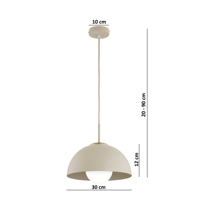 Brilagi - Suspension sur câble COSMO 1xE27/60W/230V Ø 30 cm beige/doré