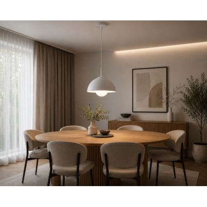 BRILAGI - Suspension sur câble COSMO 1xE27/60W/230V Ø 30 cm blanc/doré