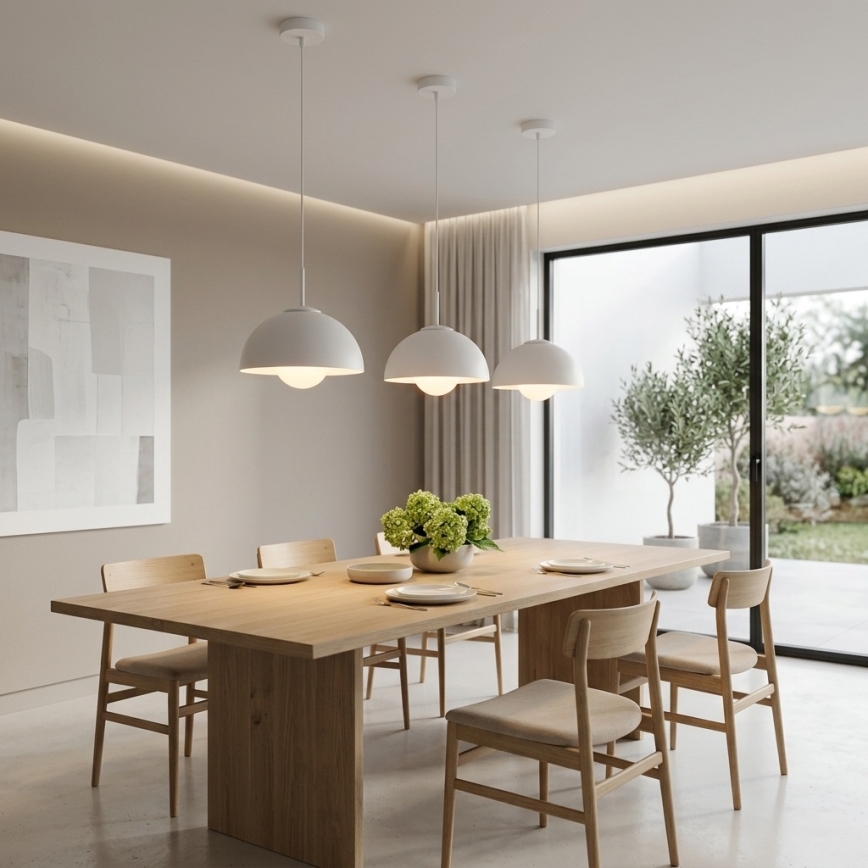 BRILAGI - Suspension sur câble COSMO 1xE27/60W/230V Ø 30 cm blanc/doré