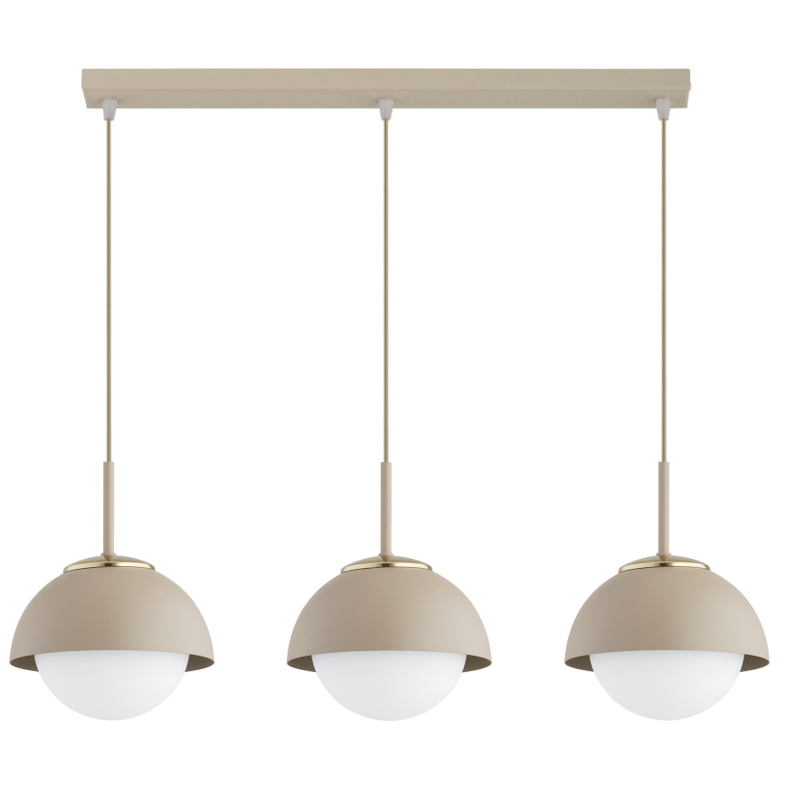 Brilagi - Suspension sur câble COSMO 3xE27/60W/230V beige/doré