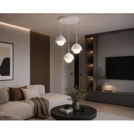 BRILAGI - Suspension sur câble COSMO 3xE27/60W/230V blanc/doré