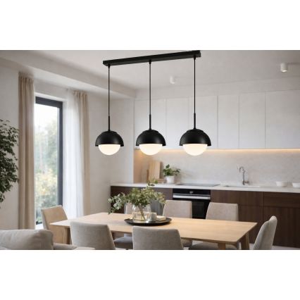 BRILAGI - Suspension sur câble COSMO 3xE27/60W/230V noir