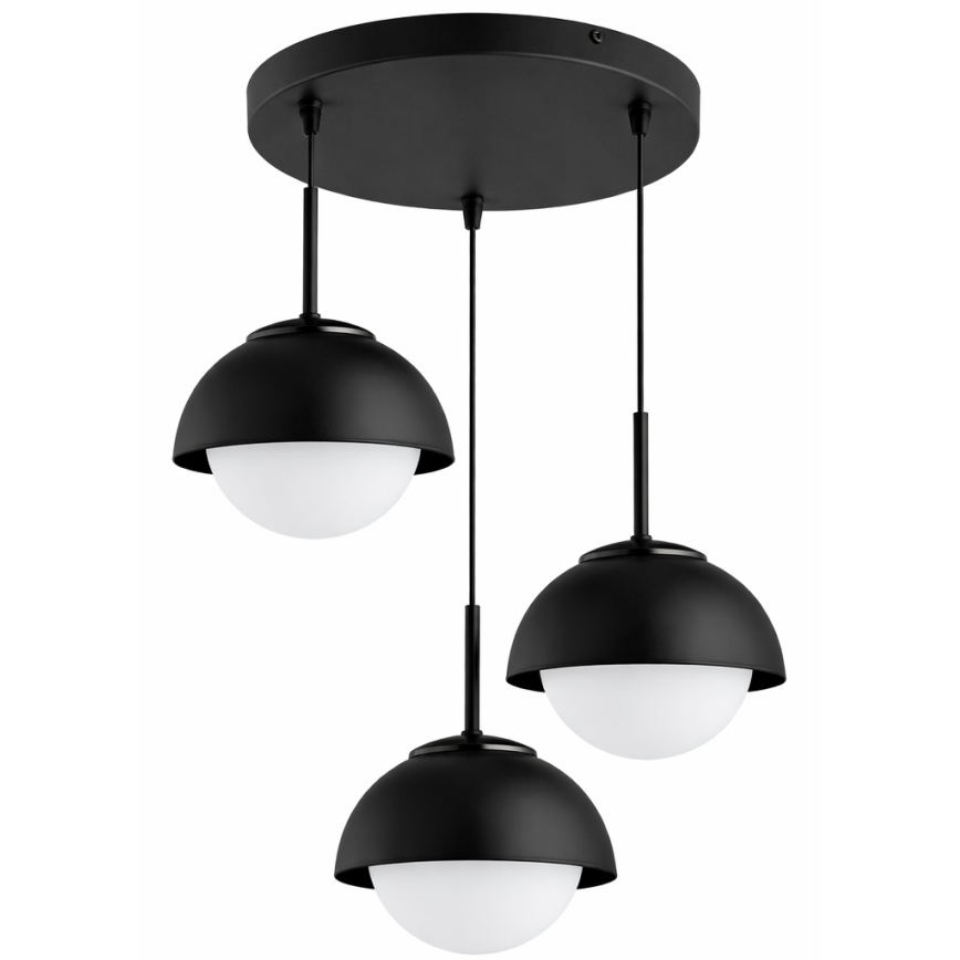 BRILAGI - Suspension sur câble COSMO 3xE27/60W/230V noire