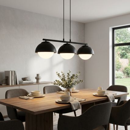 BRILAGI - Suspension sur câble COSMO 3xE27/60W/230V noire