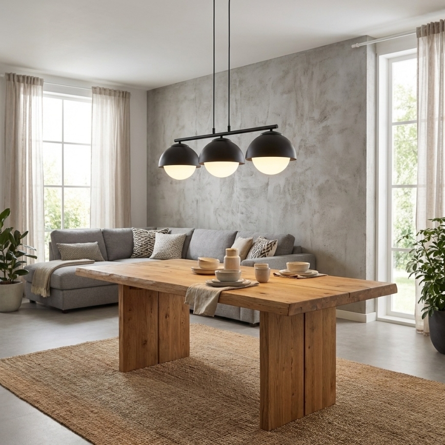 BRILAGI - Suspension sur câble COSMO 3xE27/60W/230V noire