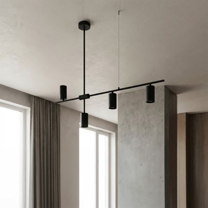 Brilagi - Suspension sur câble CRANE 4xGU10/30W/230V noire