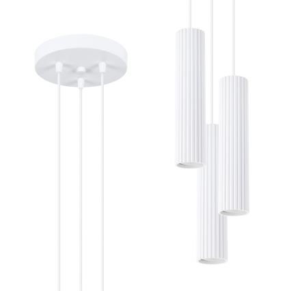 Brilagi - Suspension sur câble CRESTO 3xGU10/10W/230V blanc