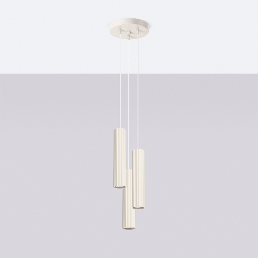 Brilagi - Suspension sur câble CRESTO 3xGU10/10W/230V crème