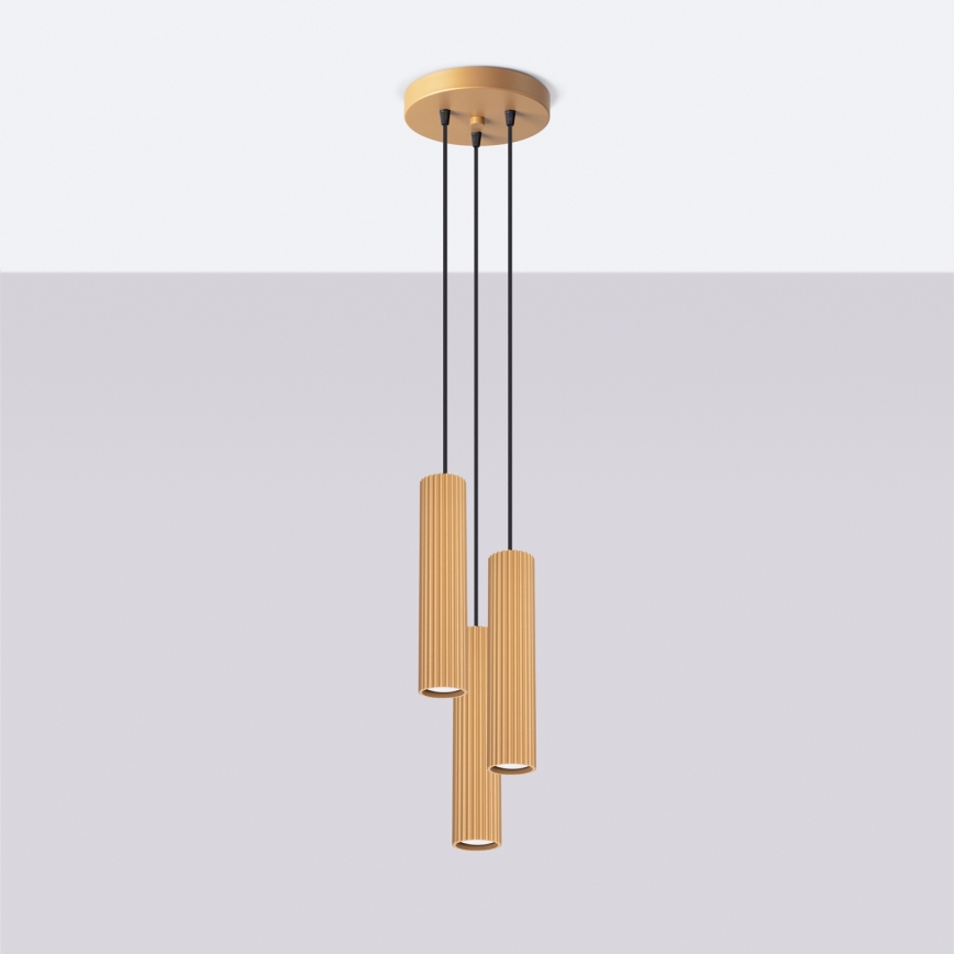 Brilagi - Suspension sur câble CRESTO 3xGU10/10W/230V dorée