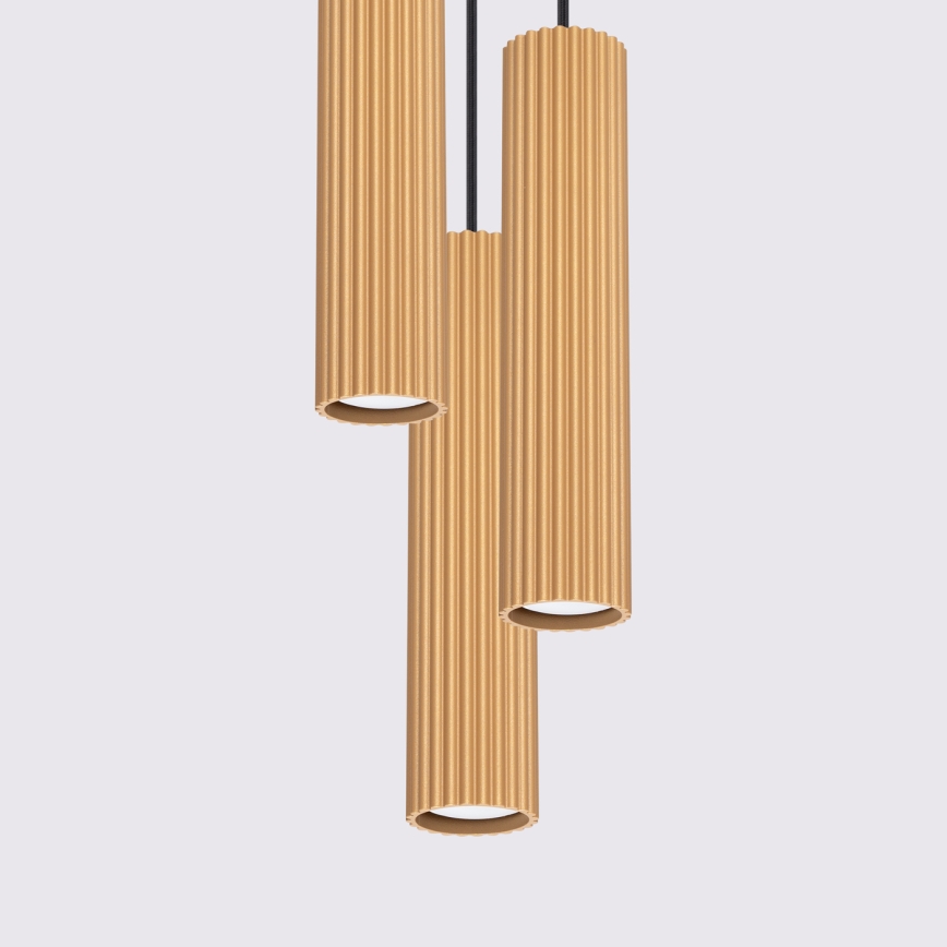 Brilagi - Suspension sur câble CRESTO 3xGU10/10W/230V dorée