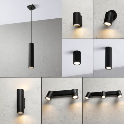 Brilagi - Suspension sur câble CRISPINA 1xGU10/10W/230V noire