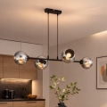 BRILAGI - Suspension sur câble DIOR 4xE27/60W/230V noir/gris fumé