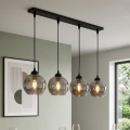 BRILAGI - Suspension sur câble DIOR 4xE27/60W/230V noir/gris fumé