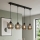 Brilagi - Suspension sur câble DIOR 4xE27/60W/230V noir/gris fumé