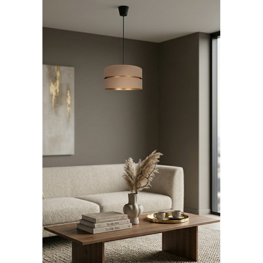 Brilagi - Suspension sur câble DUO-DUO 1xE27/60W/230V Ø 40 cm beige/doré