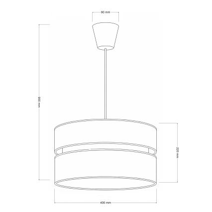Brilagi - Suspension sur câble DUO-DUO 1xE27/60W/230V Ø 40 cm beige/doré
