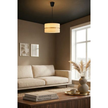 Brilagi - Suspension sur câble DUO-DUO 1xE27/60W/230V Ø 40 cm crème/doré
