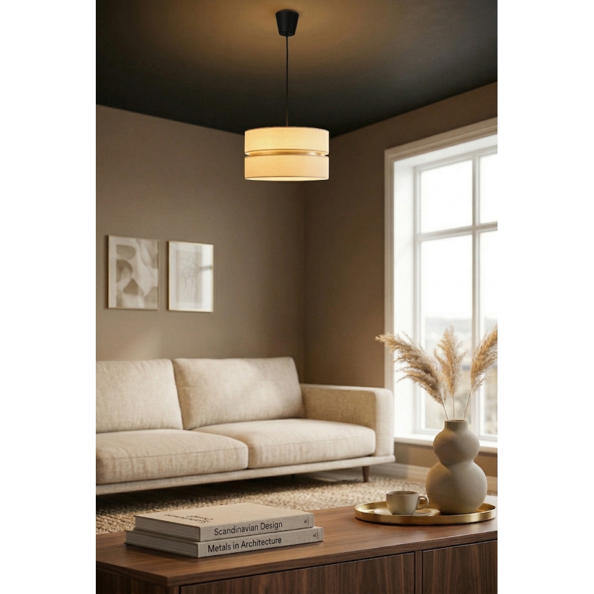 Brilagi - Suspension sur câble DUO-DUO 1xE27/60W/230V Ø 40 cm crème/doré