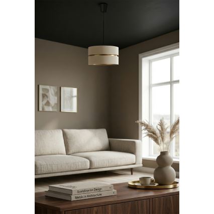 Brilagi - Suspension sur câble DUO-DUO 1xE27/60W/230V Ø 40 cm crème/doré