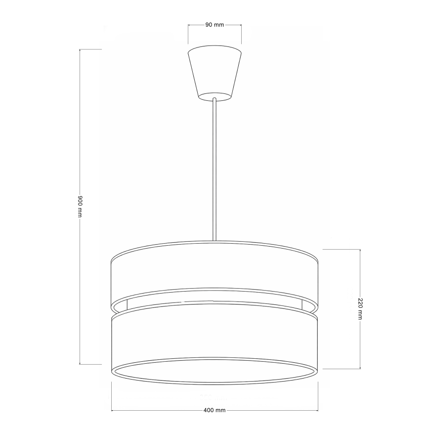 Brilagi - Suspension sur câble DUO-DUO 1xE27/60W/230V Ø 40 cm crème/doré