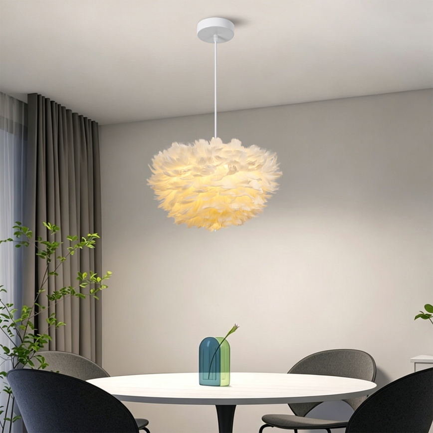 Brilagi - Suspension sur câble FEATHER 3xE27/40W/230V Ø 40 cm blanche