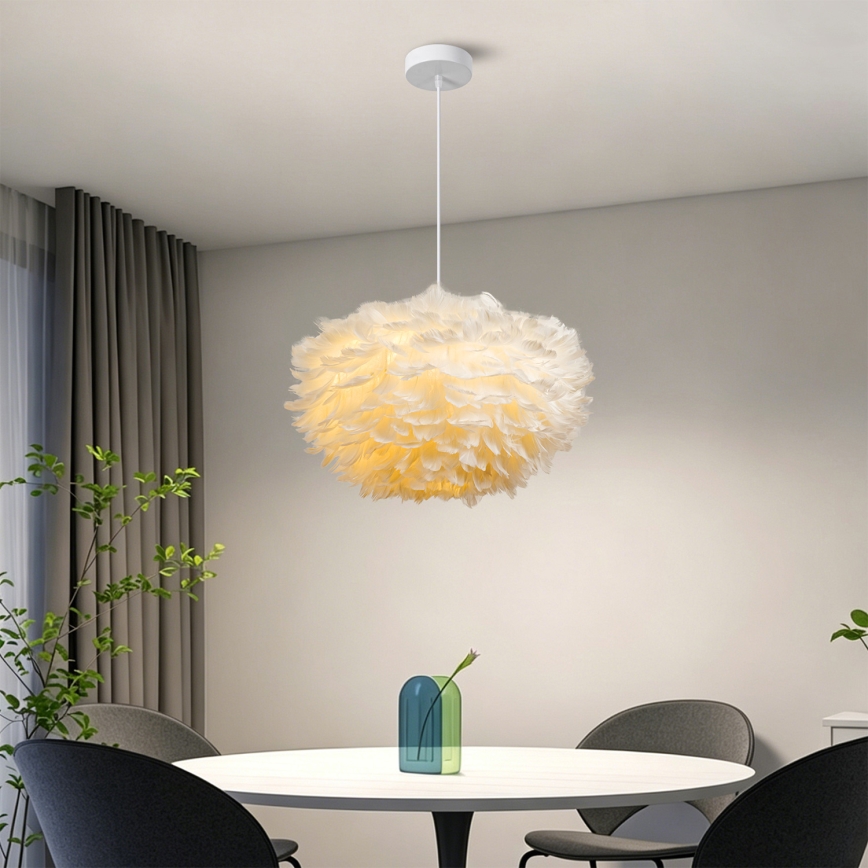 Brilagi - Suspension sur câble FEATHER 3xE27/40W/230V Ø 50 cm blanche