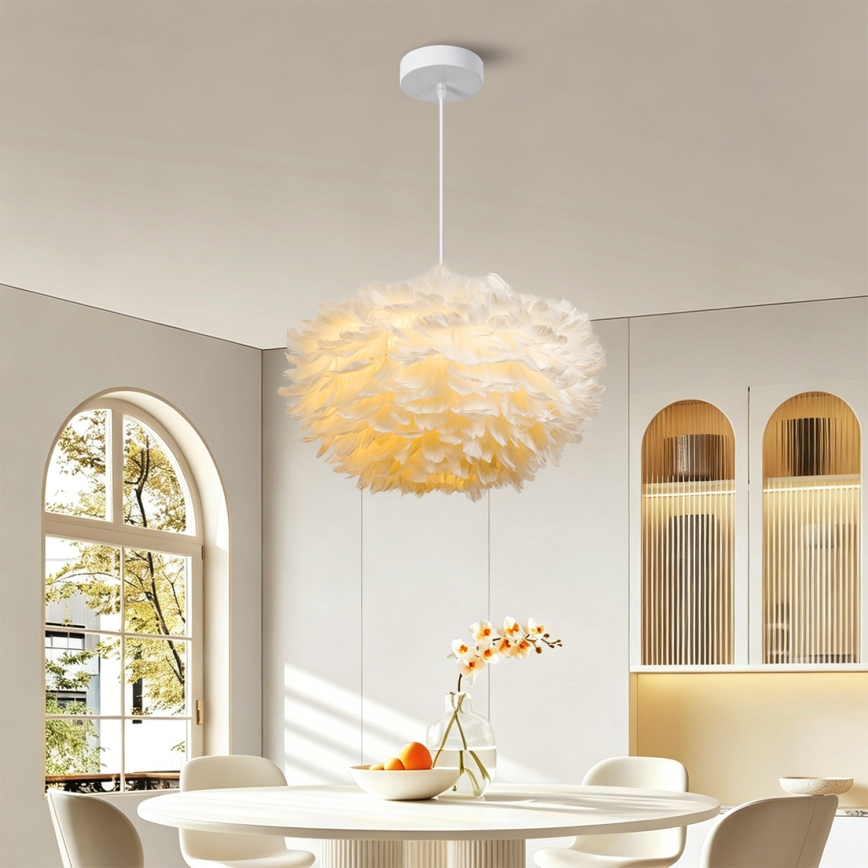 Brilagi - Suspension sur câble FEATHER 3xE27/40W/230V Ø 50 cm blanche