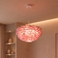 Brilagi - Suspension sur câble FEATHER, 3×E27 (max. 40 W), 230 V, Ø 50 cm, rose