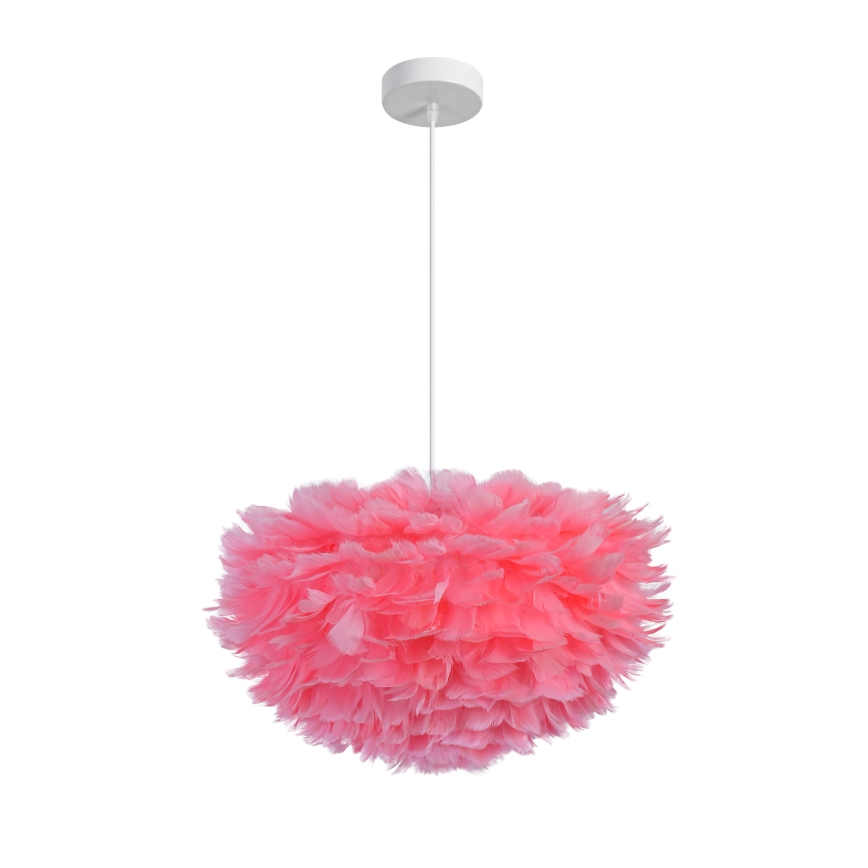 Brilagi - Suspension sur câble FEATHER, 3×E27 (max. 40 W), 230 V, Ø 50 cm, rose