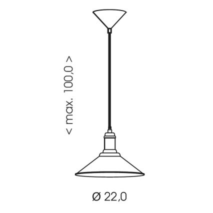 Brilagi - Suspension sur câble FORGE 1xE27/60W/230V diam. 22 cm marron