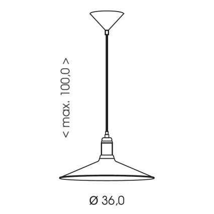Brilagi - Suspension sur câble FORGE 1xE27/60W/230V Ø 36 cm cuivré/patiné