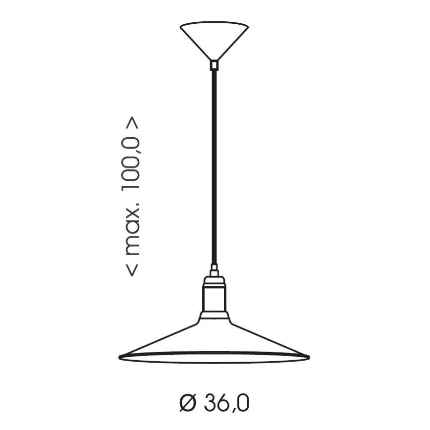 Brilagi - Suspension sur câble FORGE 1xE27/60W/230V Ø 36 cm cuivré/patiné