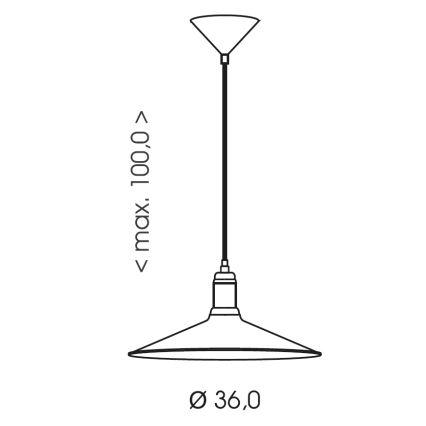 Brilagi - Suspension sur câble FORGE 1xE27/60W/230V Ø 36 cm marron