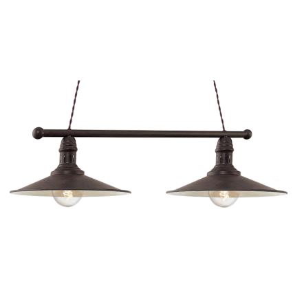 Brilagi - Suspension sur câble FORGE 2xE27/60W/230V marron