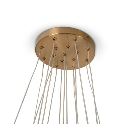 Brilagi - Suspension sur câble GLOBE 15xE14/15W/230V blanche