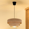 Brilagi - Suspension sur câble LUNETA 1xE27/60W/230V Ø 40 cm beige/doré
