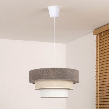Brilagi - Suspension sur câble LUNETA 1xE27/60W/230V Ø 40 cm gris/crème/blanc