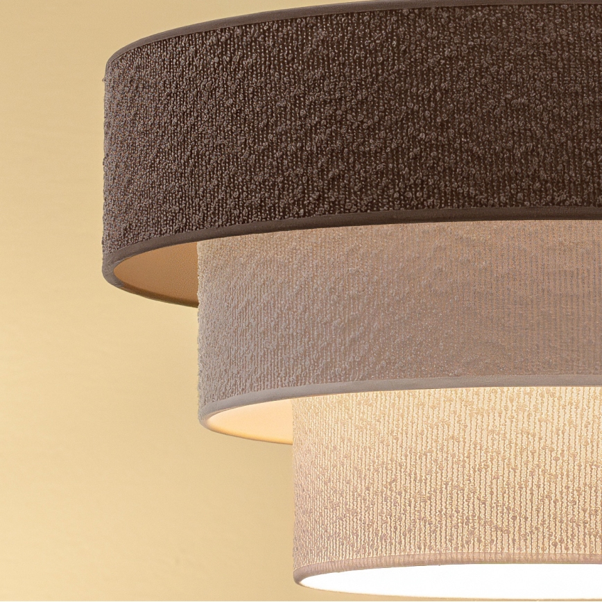 Brilagi - Suspension sur câble LUNETA 1xE27/60W/230V Ø 40 cm gris/crème/blanc