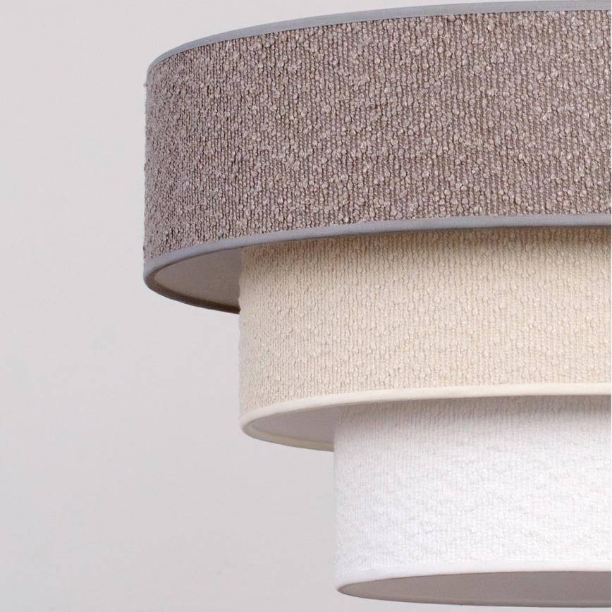 Brilagi - Suspension sur câble LUNETA 1xE27/60W/230V Ø 40 cm gris/crème/blanc