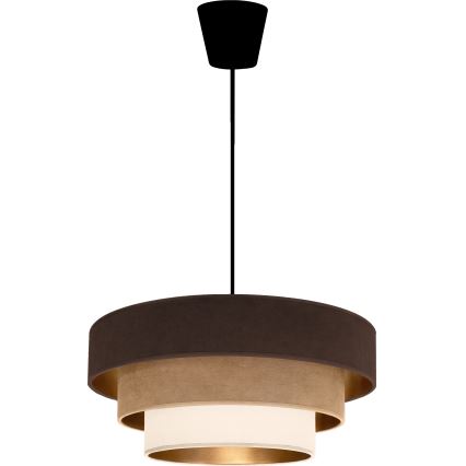 Brilagi - Suspension sur câble LUNETA 1xE27/60W/230V Ø 40 cm marron/beige/crème