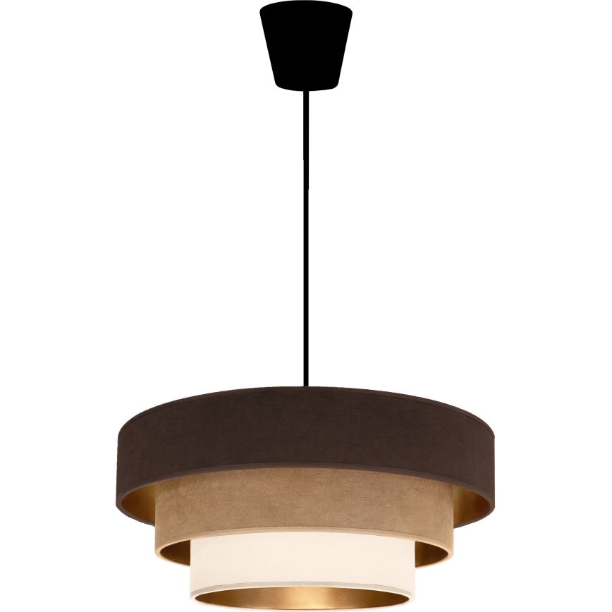 Brilagi - Suspension sur câble LUNETA 1xE27/60W/230V Ø 40 cm marron/beige/crème