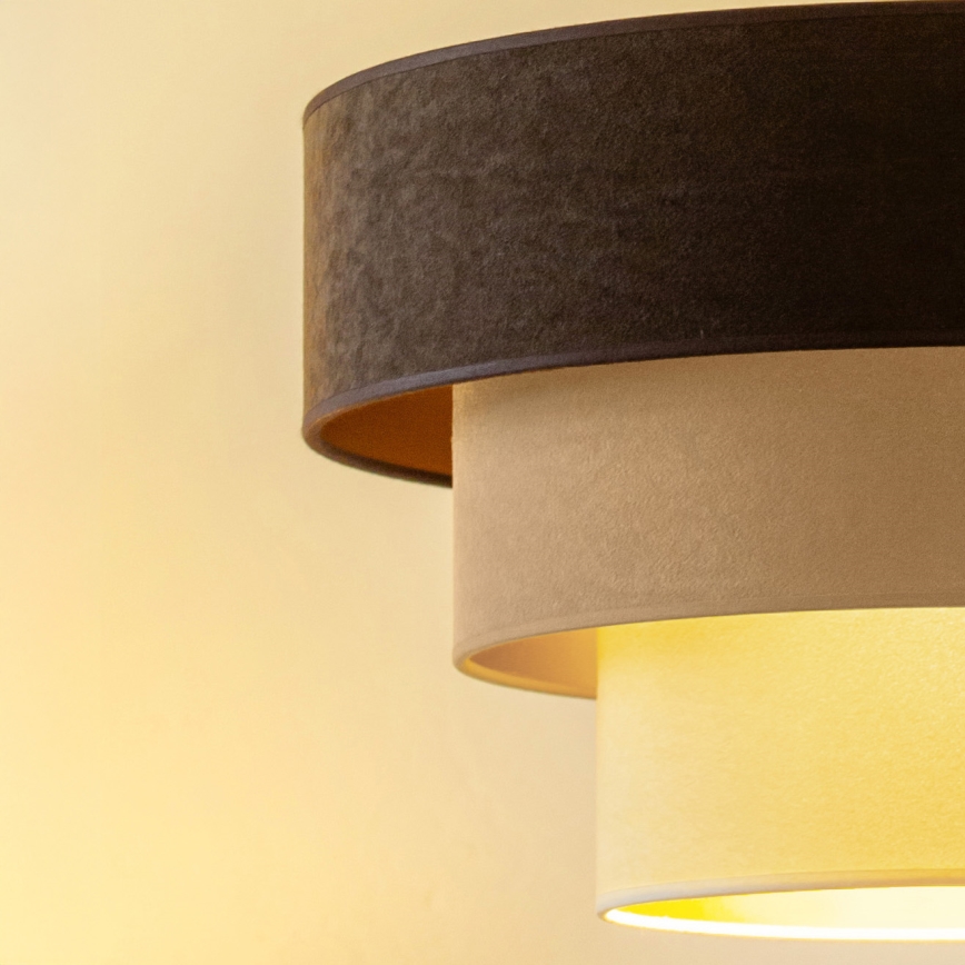 Brilagi - Suspension sur câble LUNETA 1xE27/60W/230V Ø 40 cm marron/beige/crème