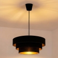 Brilagi - Suspension sur câble LUNETA 1xE27/60W/230V Ø 40 cm noir/doré
