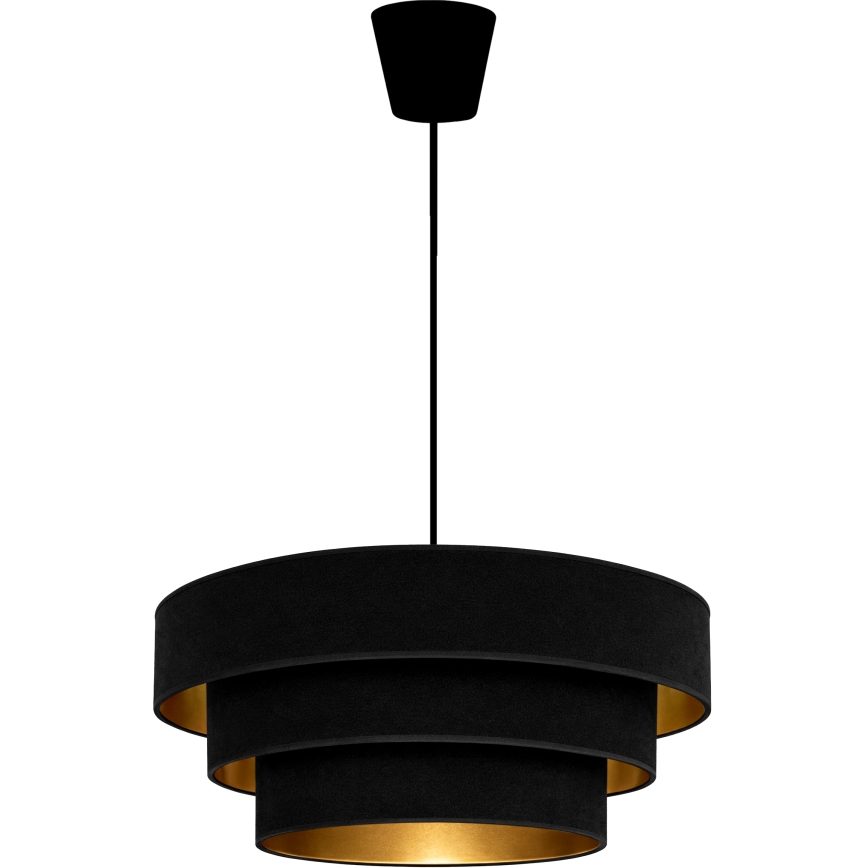 Brilagi - Suspension sur câble LUNETA 1xE27/60W/230V Ø 40 cm noir/doré